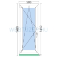 60x150cm, bukó-nyíló, balos, kétrétegű üvegezésű, fehér Active műanyag ablak
