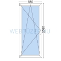 90x120cm, bukó-nyíló, balos, kétrétegű üvegezésű, fehér Active műanyag ablak