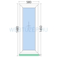 60x150cm, fix, kétrétegű üvegezésű, fehér Active műanyag ablak